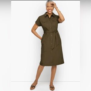 NWT Talbots‎ MODERN POPLIN SHIRTDRESS size 2
